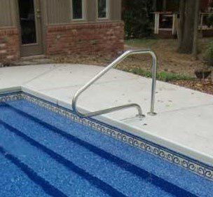 in ground pool stairs vinyl liner
